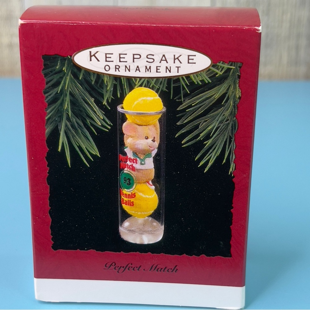 Hallmark Keepsake Ornament 1993 Perfect Match Tennis Balls Handcrafted Dated